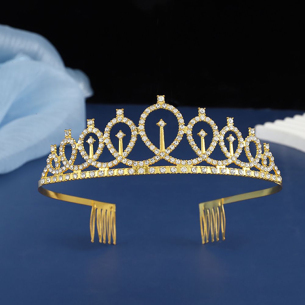 2-piece Golden and Silvery Birthday Girl Tiara and Sash Set - Elegant view 2