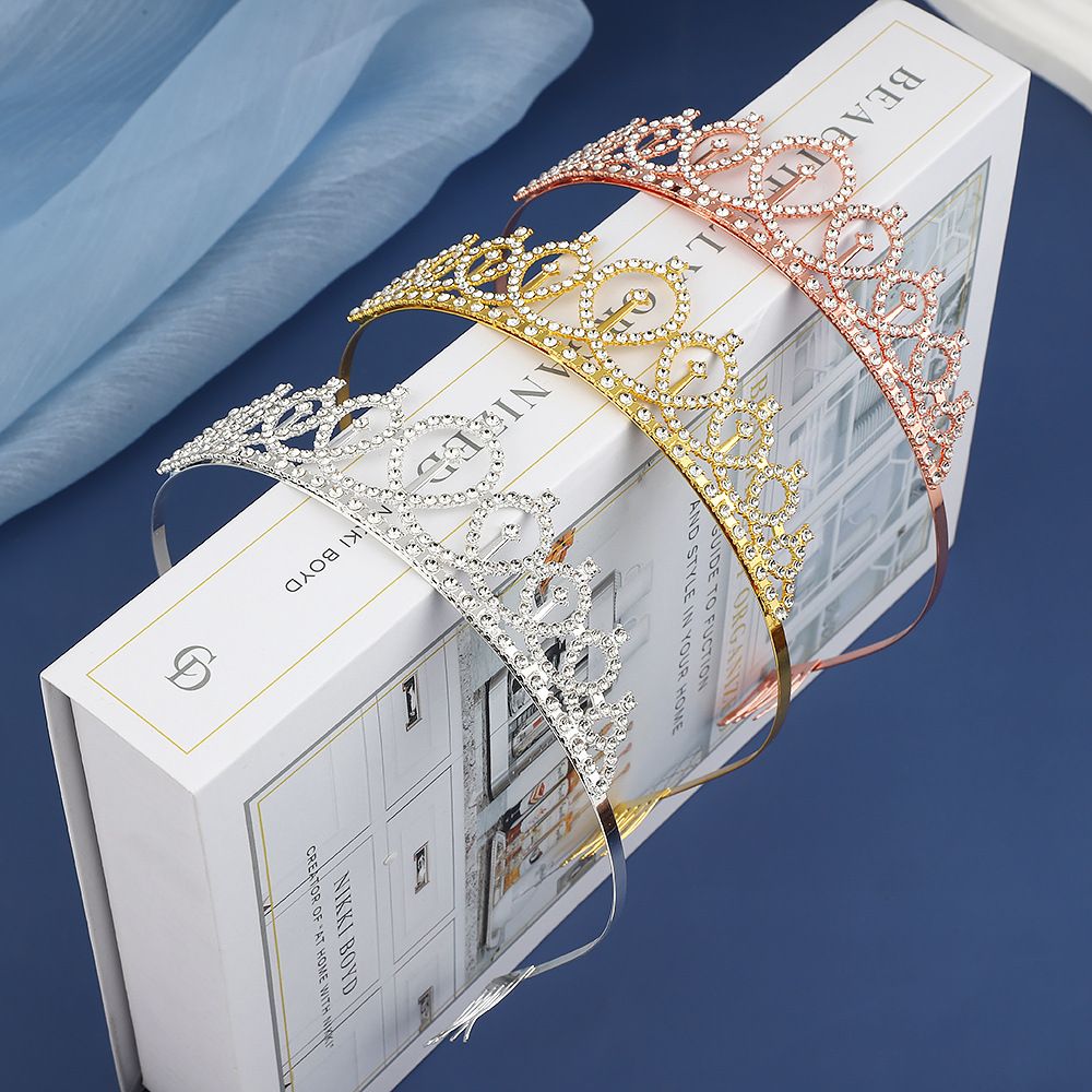 2-piece Silvery Birthday Girl Tiara and Sash Set - Elegant Rhinestone Alloy view 5
