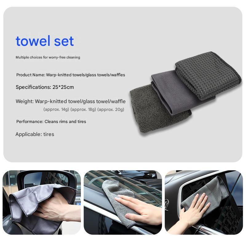 9-Piece Grey Car cleaning kit - Microfibre Wash Mitt view 8