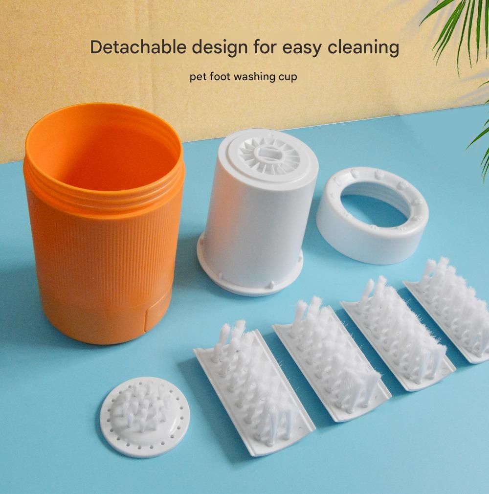 Grey Pet Paw Cleaner Cup - Portable Dog Foot Washer with Soft Silicone view 9