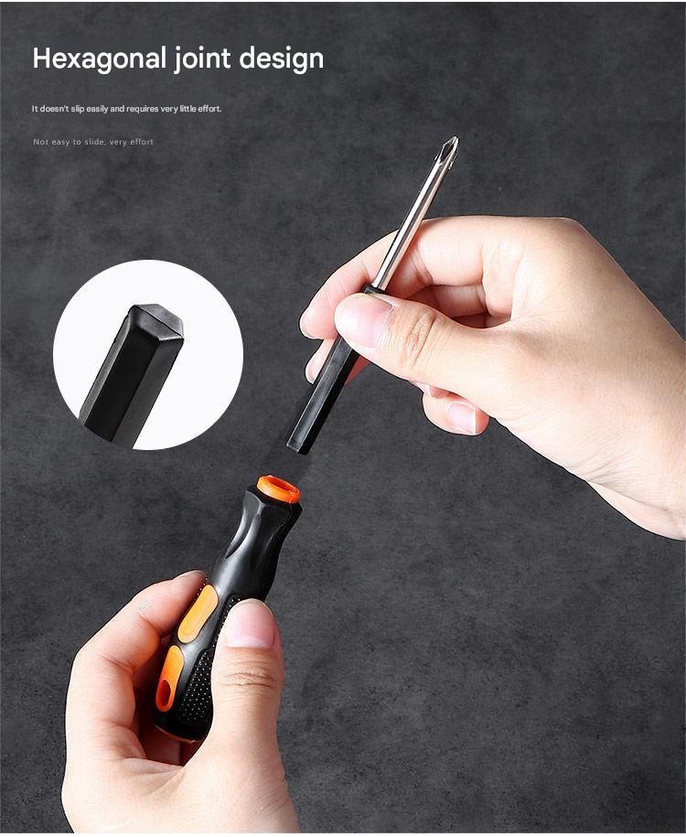 8-in-1 Black and Orange Multi-Bit Screwdriver Set - Compact Precision Tool Kit view 5