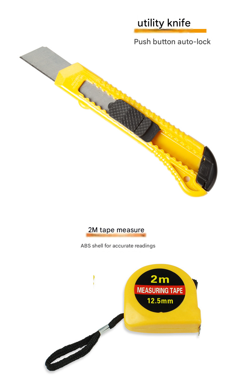 Green 9 Piece Set -Multi-Purpose Home & Car Tool Kit - Durable Blow-Molded Case view 8