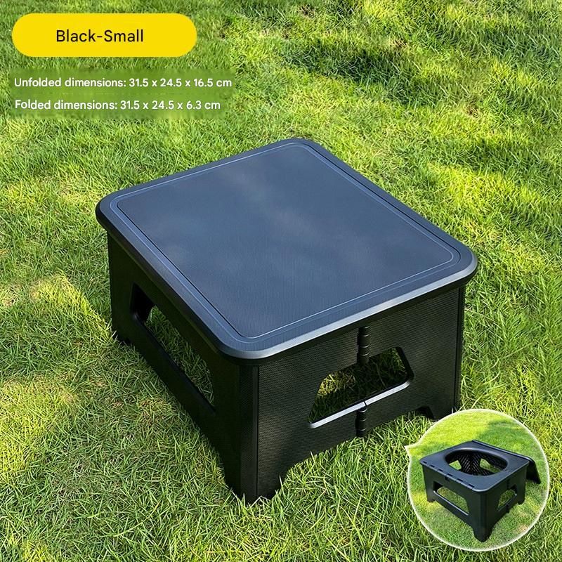 Black Small size Portable Folding Toilet Stool - PP Material - 100kg Load Capacity