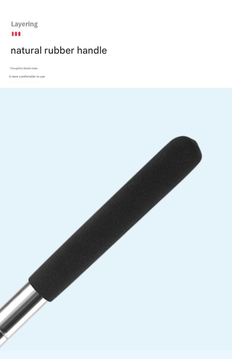 Black Telescopic Car Mirror Wiper - ABS & Stainless Steel - 98cm Extendable view 6