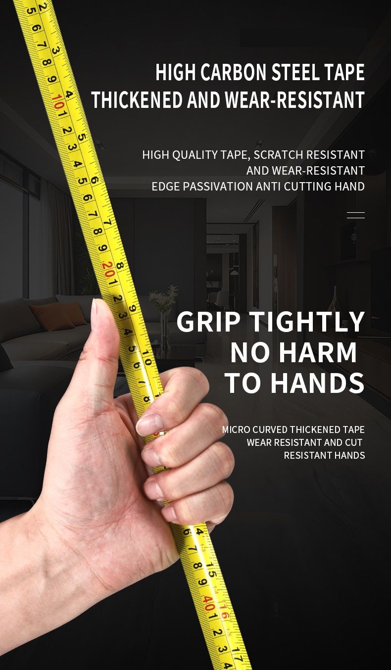 5M Heavy Duty Steel Tape Measure - Metric & Imperial Dual Scale - High Carbon view 7