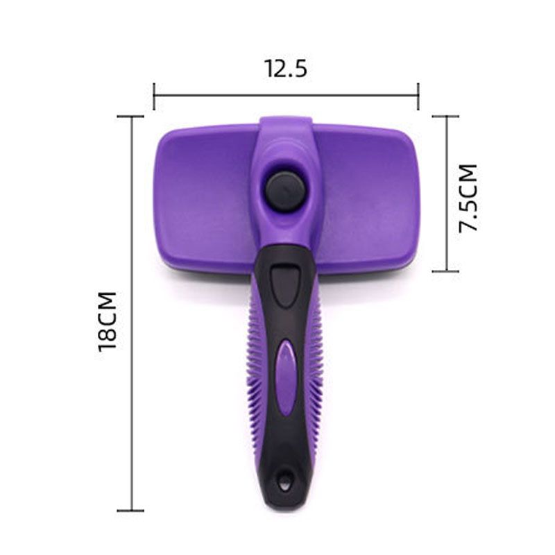 Sky blue Pet Grooming Brush - Large Self-Cleaning Deshedding Tool for Cats and view 7
