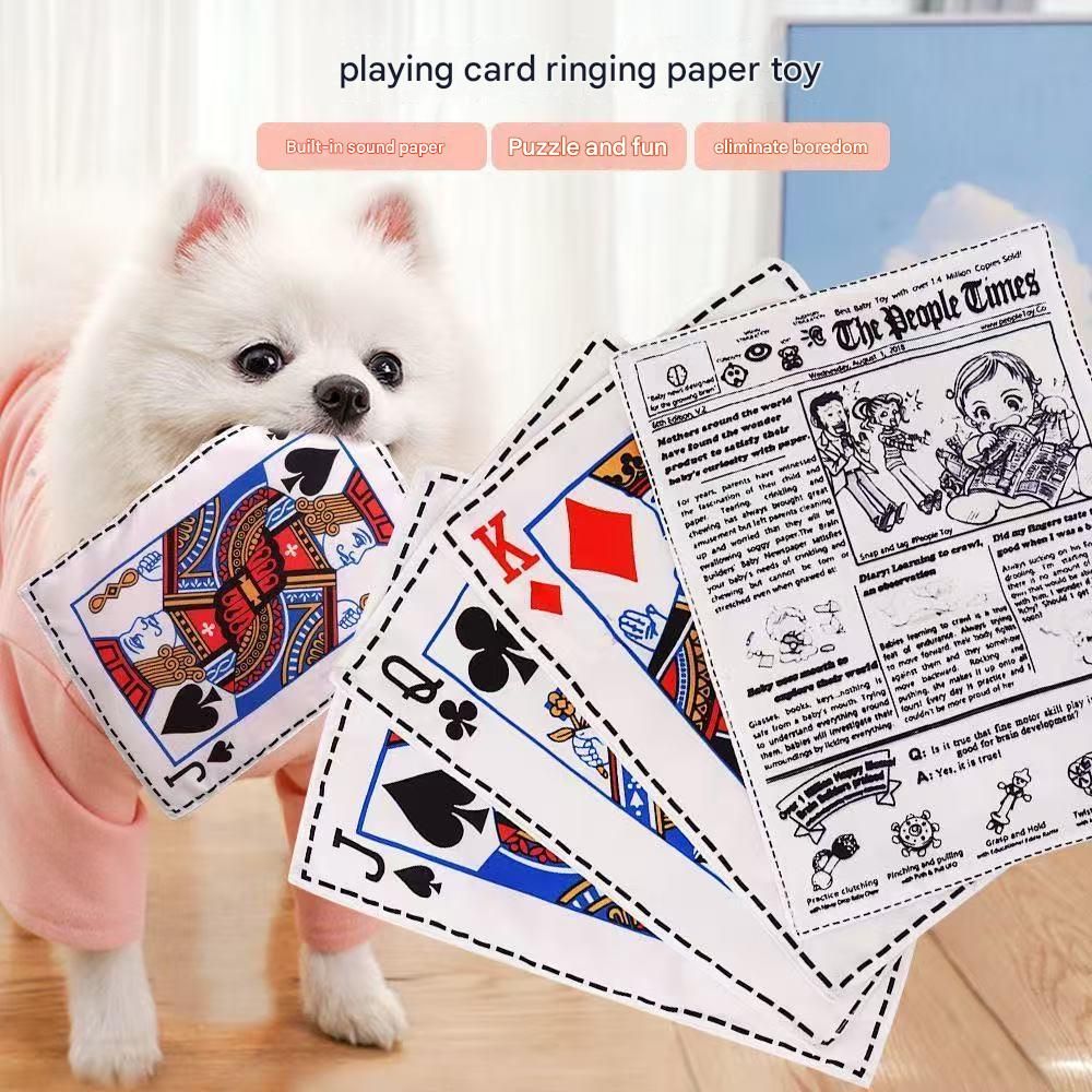 Dog Chew Toy Set - 10 Piece Crinkle Newspaper Sound Toys for Dogs view 2