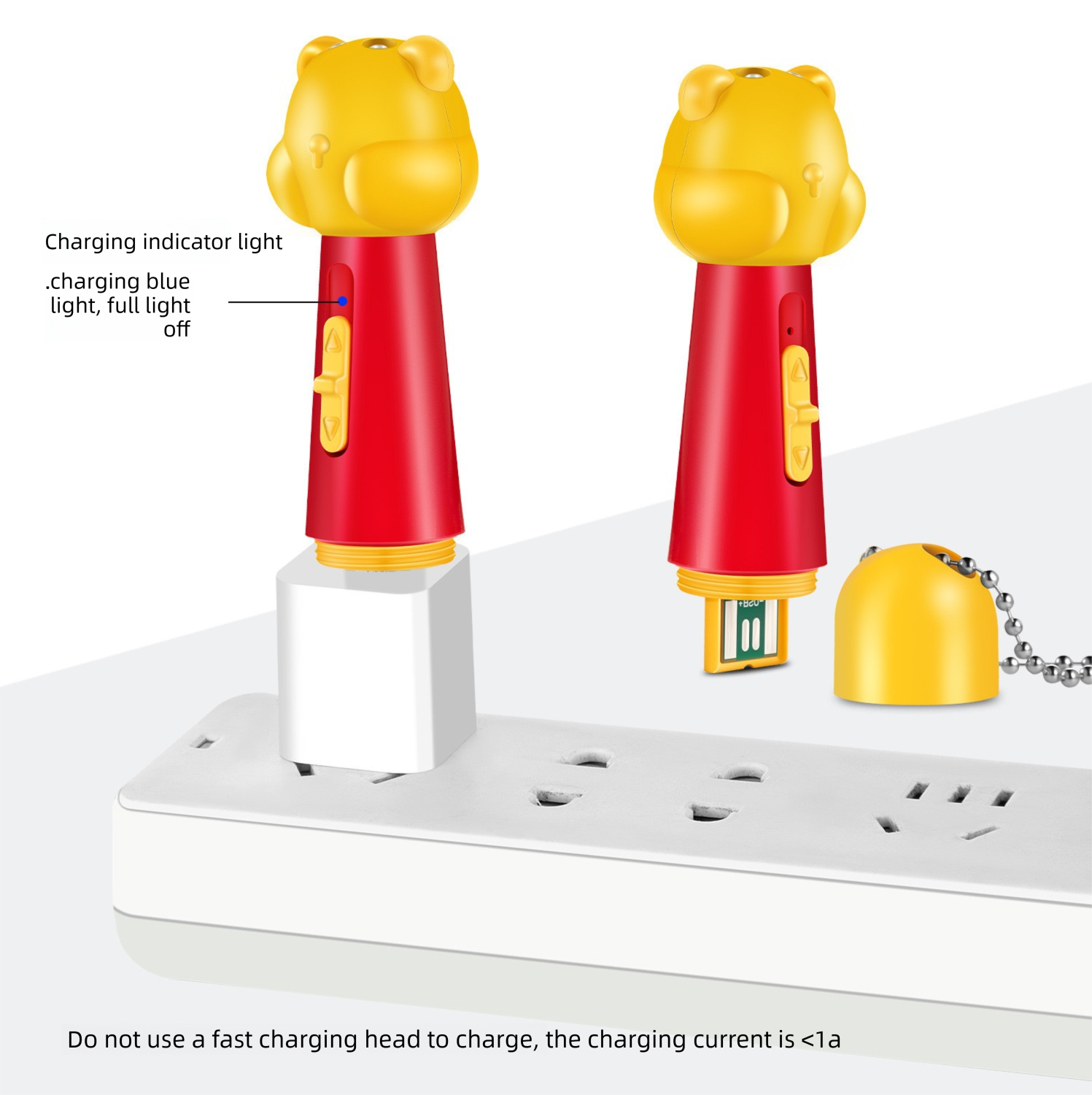 Yellow Bear Laser Cat Toy Set - 2 Piece USB Rechargeable Multi Pattern Laser view 3