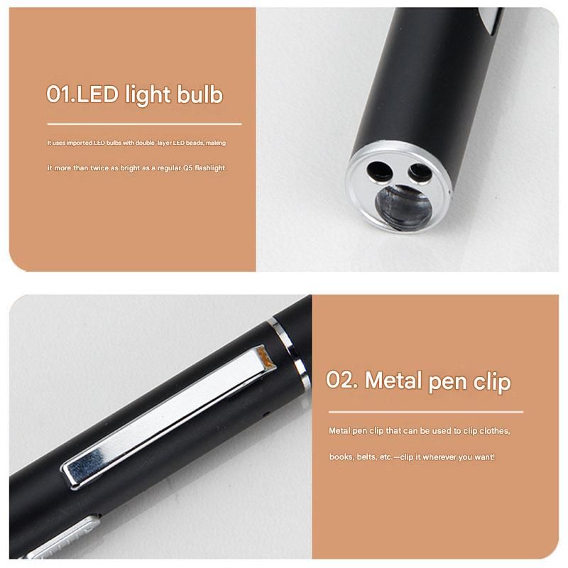 Black Metal Laser Cat Toy Pen Set - 2 Piece USB Rechargeable 3-in-1 Laser view 4