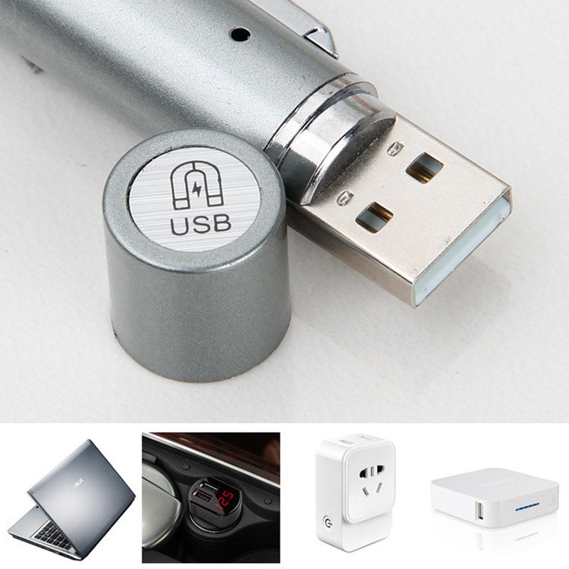 Grey Metal Laser Cat Toy Pen Set - 2 Piece USB Rechargeable 3-in-1 Laser view 3