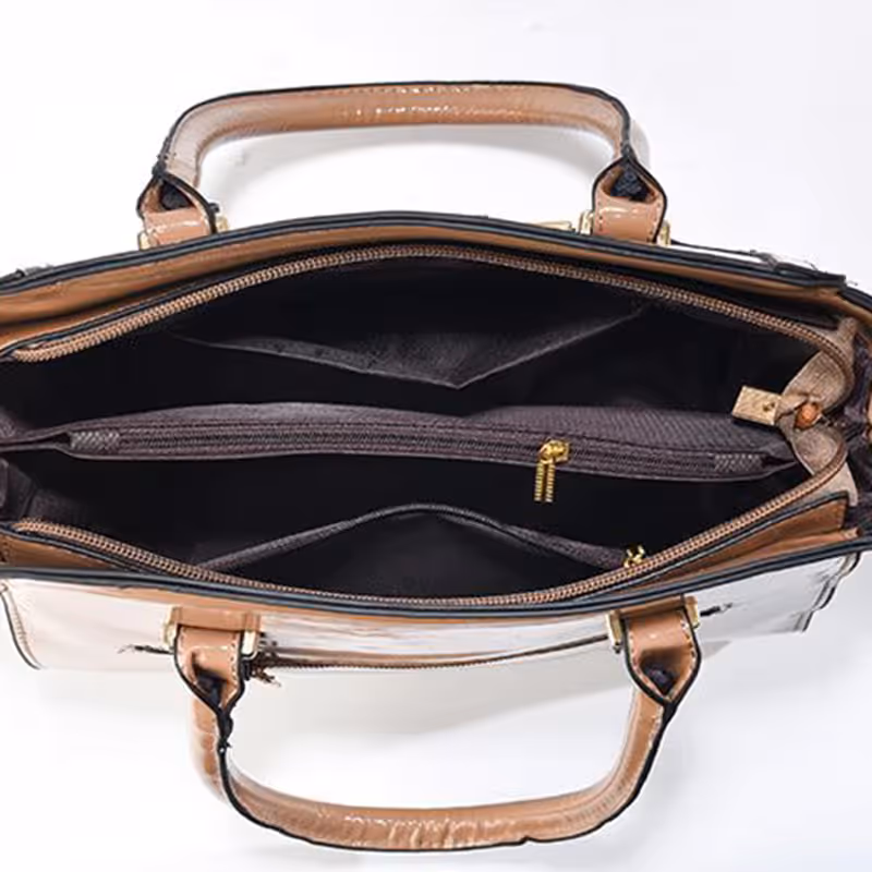 Earthy brown Women's Handbag Set - Large Capacity 2 Piece Shoulder Bag with view 2