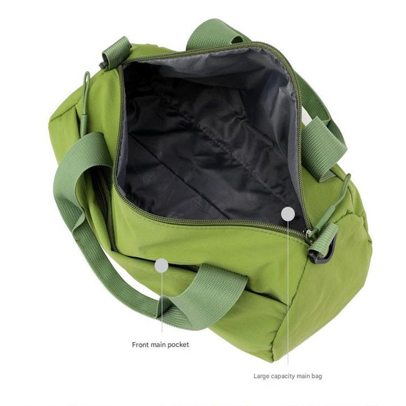 Olive green Lightweight Large Capacity Sports Duffel Bag - Portable Crossbody view 2