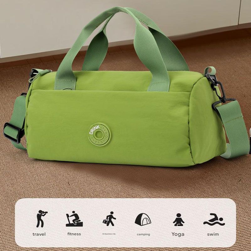 Pink Lightweight Large Capacity Sports Duffel Bag - Portable Crossbody Travel view 4