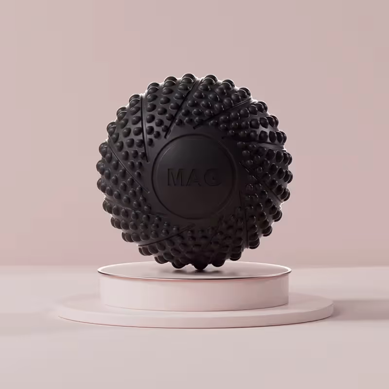 2-Pack Black Spiky Fascia Massage Balls - Portable TPE Foot Arch Muscle — image 1