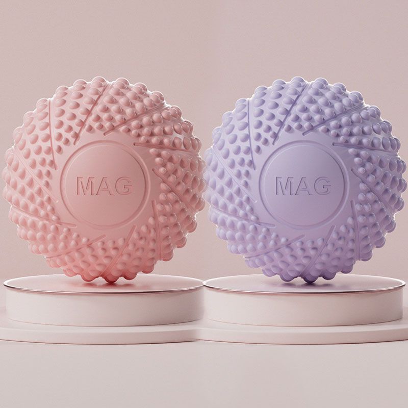 2-Pack Pink and purple Spiky Fascia Massage Balls - Portable TPE Foot Arch — image 1