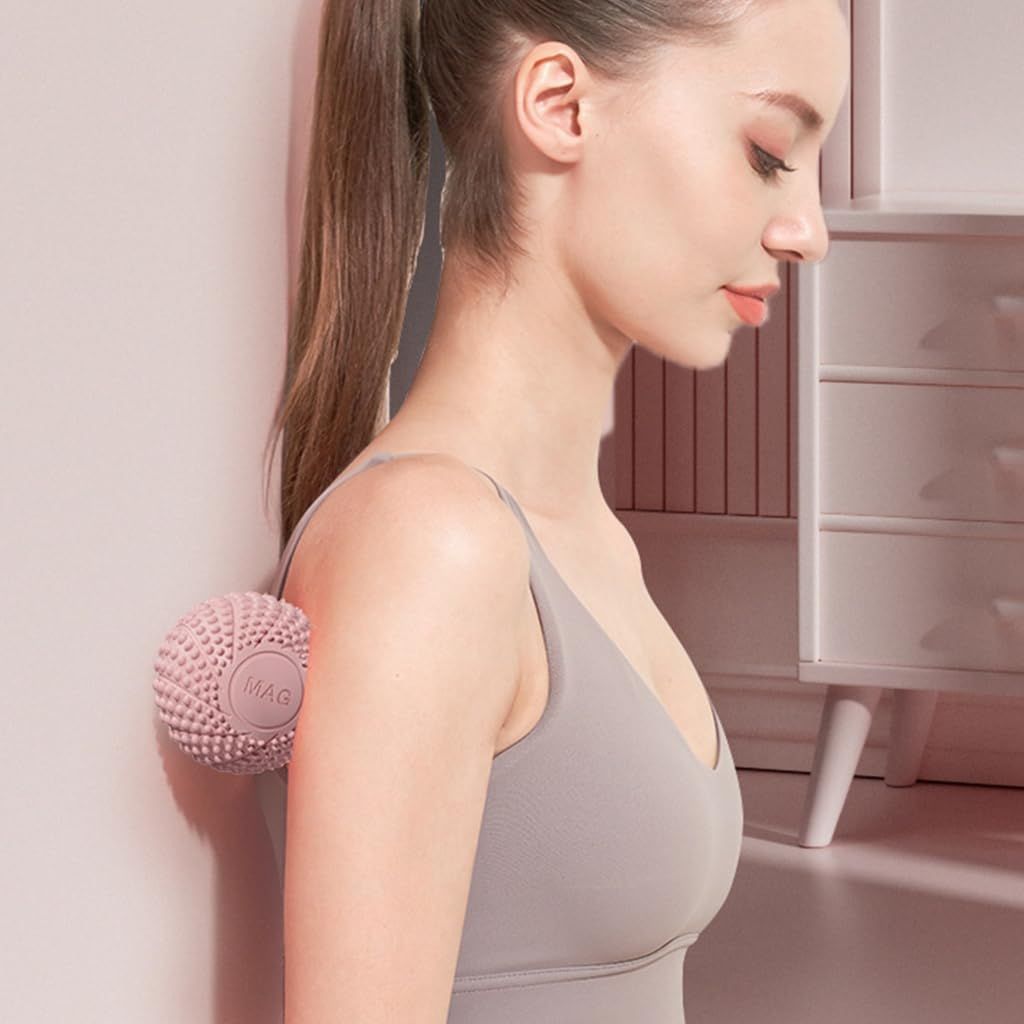 2-Pack Pink and purple Spiky Fascia Massage Balls - Portable TPE Foot Arch view 5