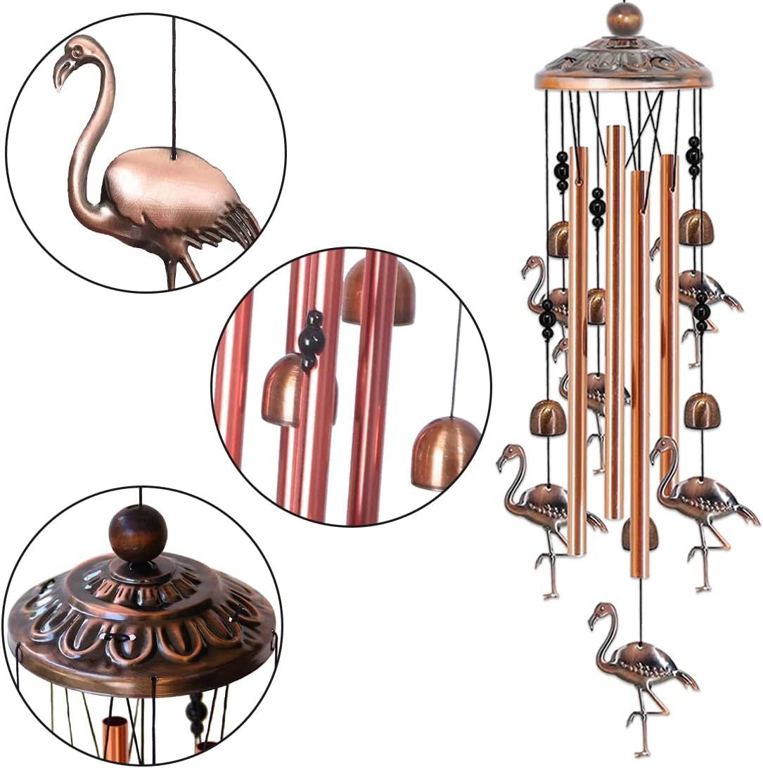 Angel Retro Metal Wind Chime - Large Hanging Bell Ornament for Balcony Garden view 2