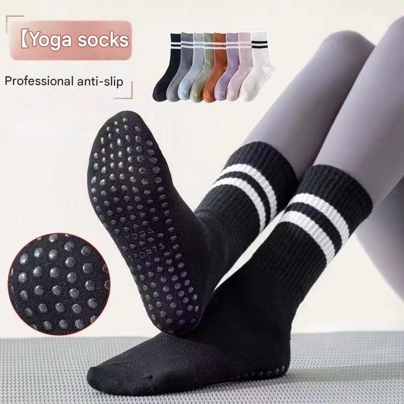 3-Pack White Anti-Slip Yoga Socks - Grippy Non-Slip Pilates Dance Fitness view 2