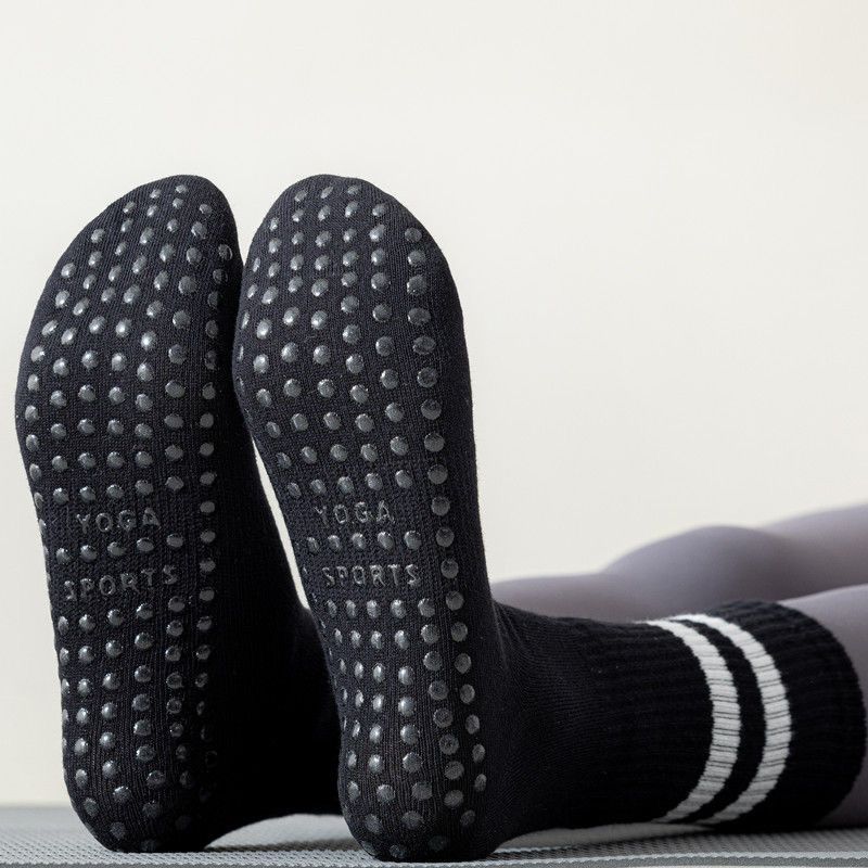 3-Pack White Anti-Slip Yoga Socks - Grippy Non-Slip Pilates Dance Fitness view 5