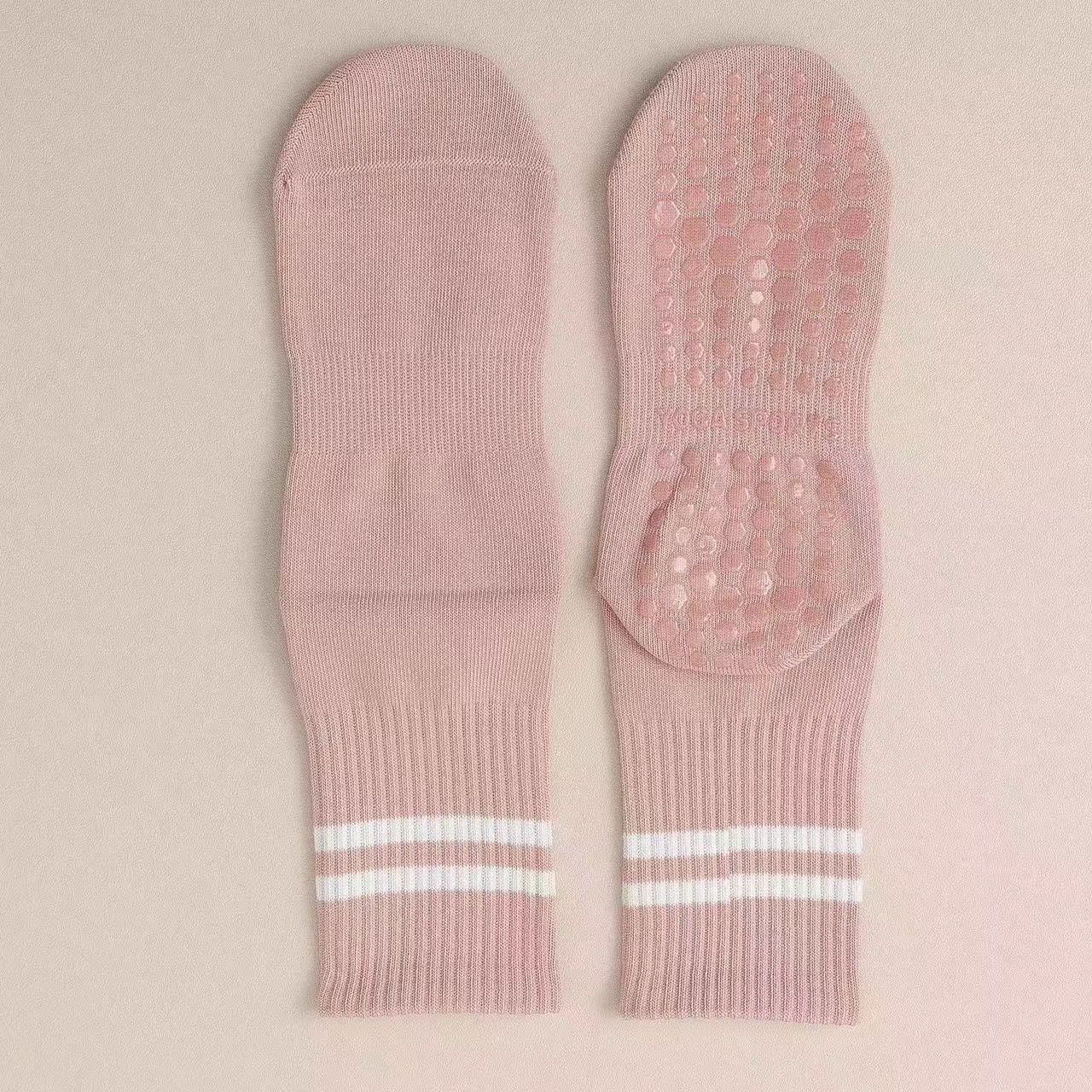 3-Pack Pink Anti-Slip Yoga Socks - Grippy Non-Slip Pilates Dance Fitness Socks — image 1