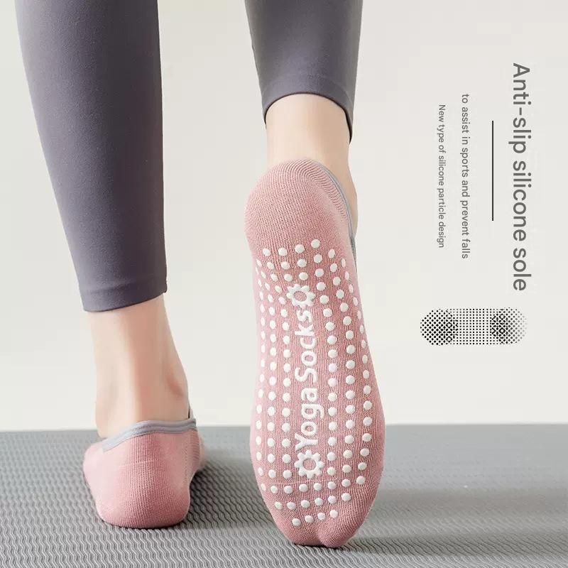 3-Pack Green Anti-Slip Yoga Socks - Grippy Pilates Dance Fitness Socks with view 3