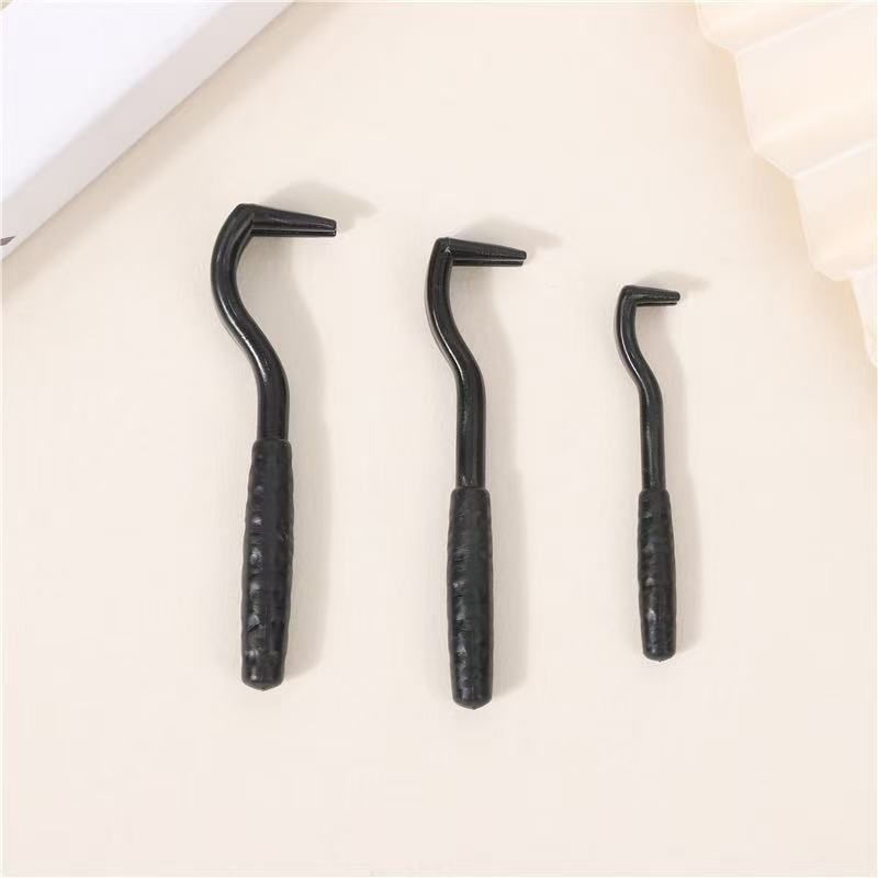 2-Pack Black Pet Tick Remover Tool Set - Small Medium Large Flea and Tick Hook