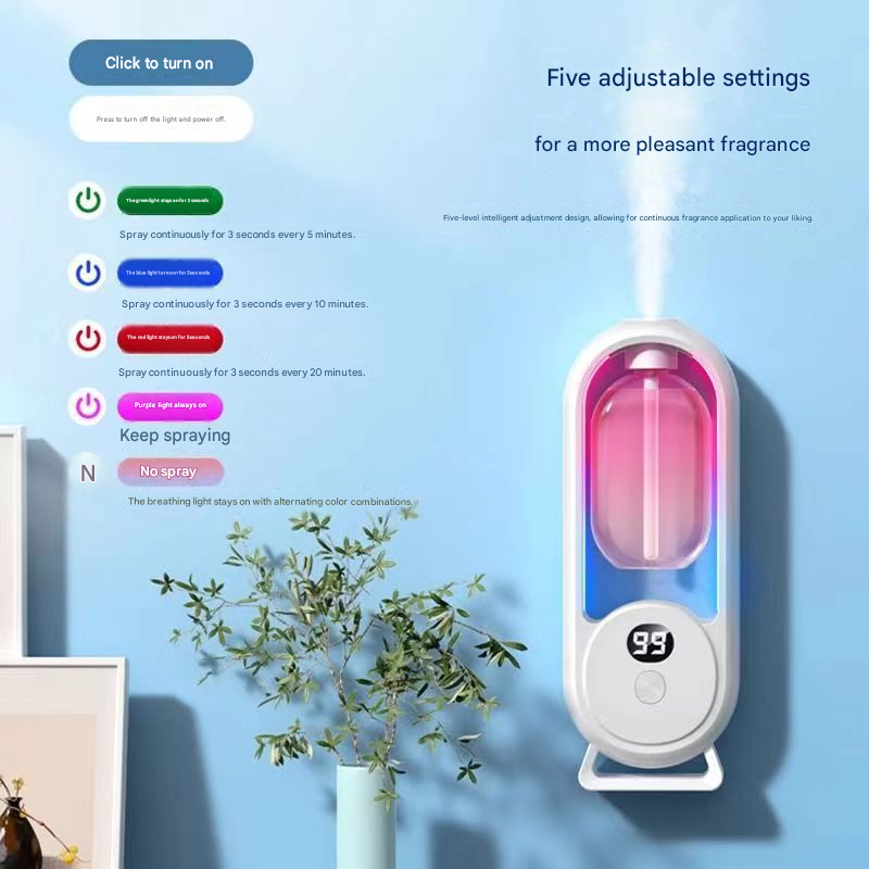 White Smart Aromatherapy Diffuser - Ultrasonic Mist Air Freshener with LED view 6