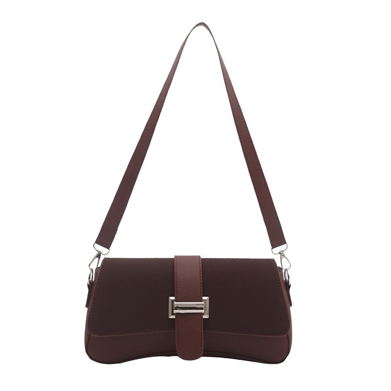 Coffee color Fashion Retro Crossbody Bag French Chic Small Shoulder Bag