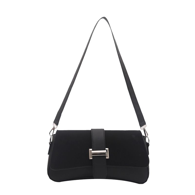 Black Fashion Retro Crossbody Bag French Chic Small Shoulder Bag Women’s