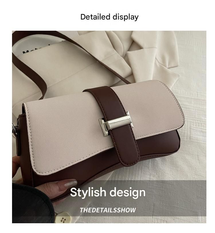 White Fashion Retro Crossbody Bag French Chic Small Shoulder Bag Women’s view 2