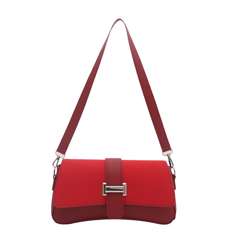 Red Fashion Retro Crossbody Bag French Chic Small Shoulder Bag Women’s