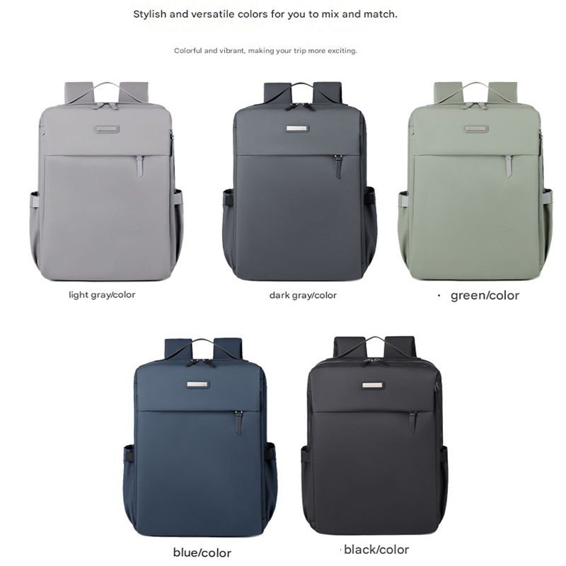 Blue Large Capacity Airbag Backpack Multi-Compartment Laptop Backpack Travel view 9