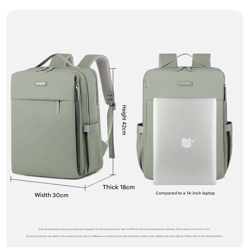 Dark grey Large Capacity Airbag Backpack Multi-Compartment Laptop Backpack view 4