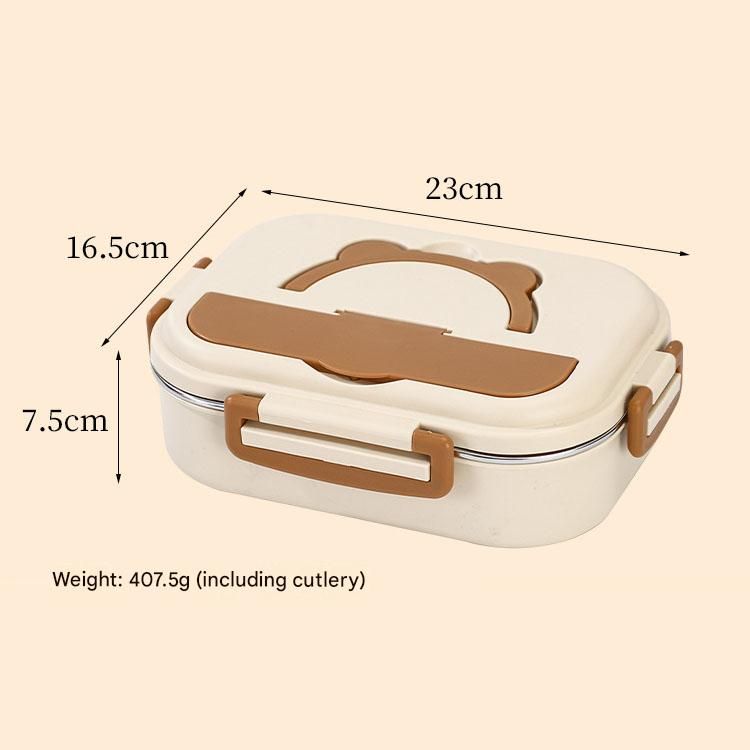3 Grids 316 Stainless Steel Insulated Lunch Box with Compartments Large view 9