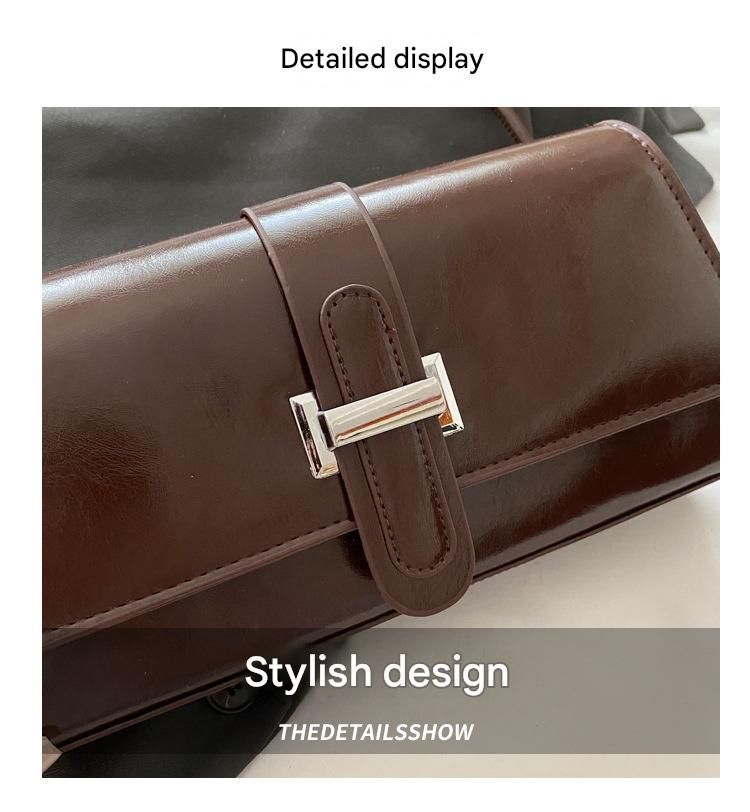 White French Chic Baguette Shoulder Bag Women’s Minimalist Crossbody Bag with view 2