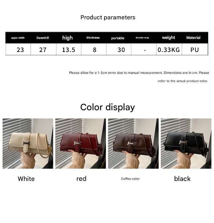 Coffee color French Chic Baguette Shoulder Bag Women’s Minimalist Crossbody view 8