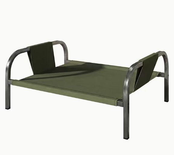 Green Raised Pet Bed for Medium Dogs Cats Elevated Breathable Dog Cot Washable