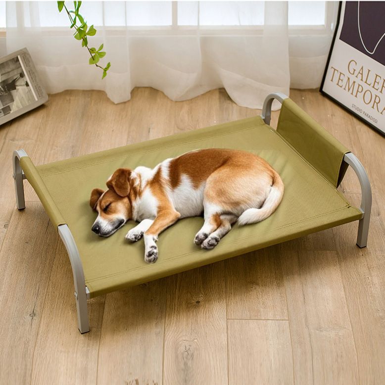 Grey Raised Pet Bed for Medium Dogs Cats Elevated Breathable Dog Cot Washable view 5