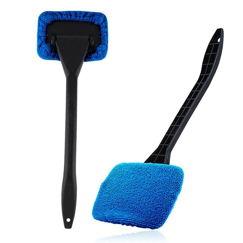 3-Piece Dark blue Car Windshield Cleaning Brush Set Microfiber Defogging Wiper