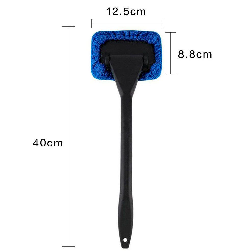 Dark blue Car Windshield Cleaning Brush with 5 Replacement Microfiber Pads view 7