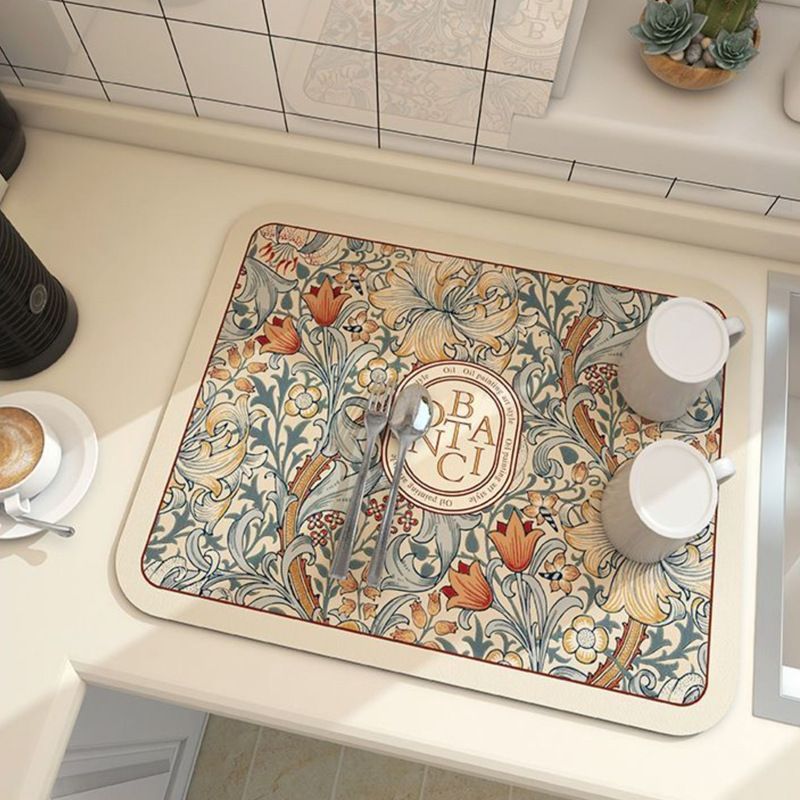 Kitchen Countertop Drainage Mat Absorbent Quick Dry Tech Velvet Dish Drying