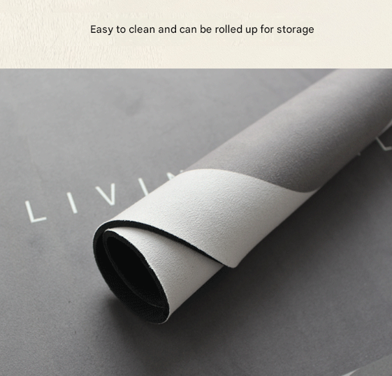 Black Kitchen Countertop Drainage Mat Absorbent Quick Dry Tech Velvet Dish view 2