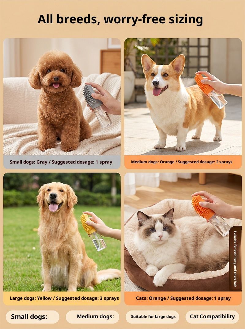 Yellow Pet Shampoo Brush Silicone Foaming Massage Comb Dog Cat Bathing view 10