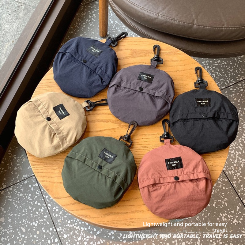 Grey Packable Bucket Hat Unisex Wide Brim Foldable Sun Protection Hiking view 7