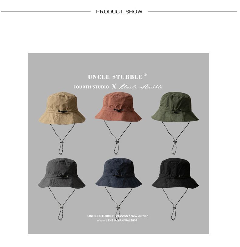 Army green Packable Bucket Hat Unisex Wide Brim Foldable Sun Protection Hiking view 6