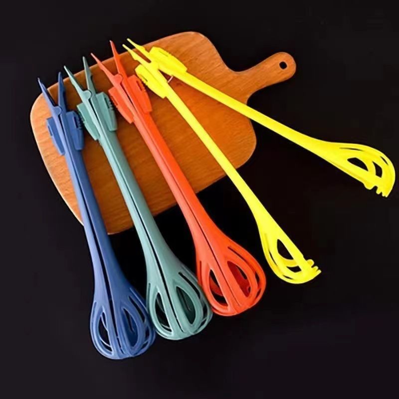 Blue 2-Piece 3-in-1 Multi-Functional Egg Whisk & Food Tongs Set view 7