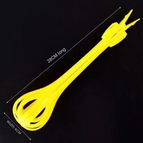 Yellow 2-Piece 3-in-1 Multi-Functional Egg Whisk & Food Tongs Set view 6