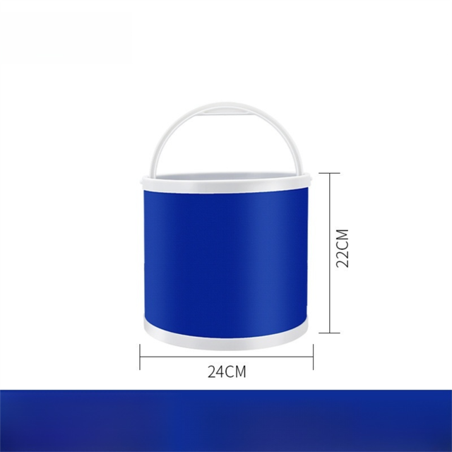 9L Foldable Oxford Fabric Car Wash Bucket with EVA Waterproof Lining & Zipper view 2