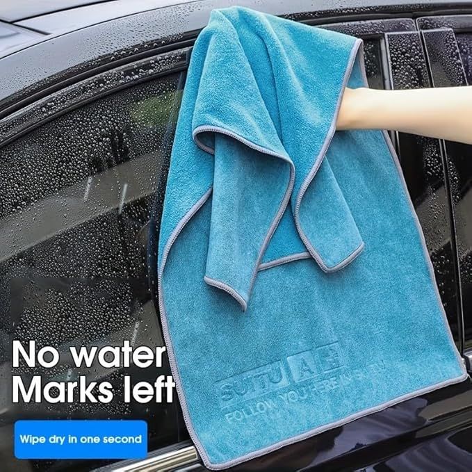 Blue Microfiber Car Cleaning Towel (60 x 160 CM) and 20L Foldable Self view 7