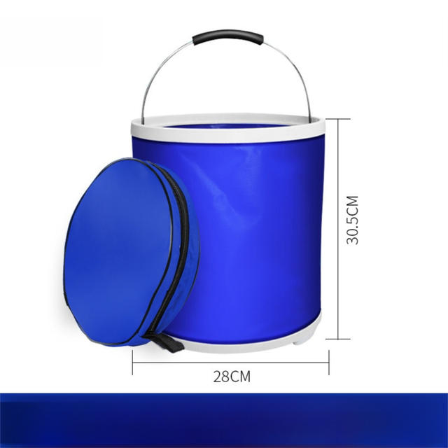 Blue Microfiber Car Cleaning Towel (60 x 180 CM) and 20L Foldable Self view 2